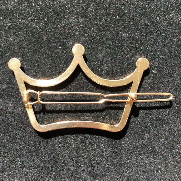 *3/$25* Gold Crown Hair Clip / Barrette - Picture 2 of 4